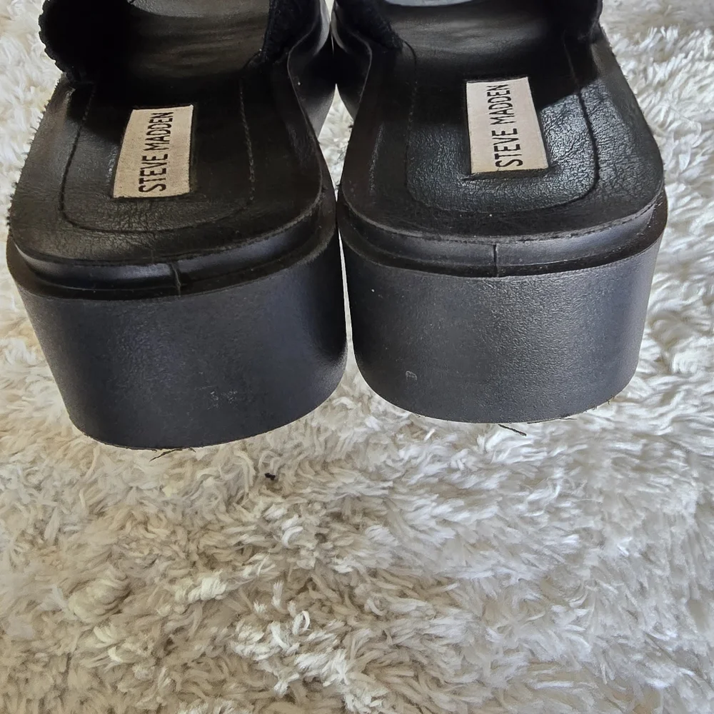 Steve Madden Black Women's Slide Sandals Size 7/8 Blacks Y2k 90s‎